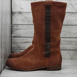 UGG ANNISA Burnished Suede Leather Boots Women Size 8 US/ 39 EU